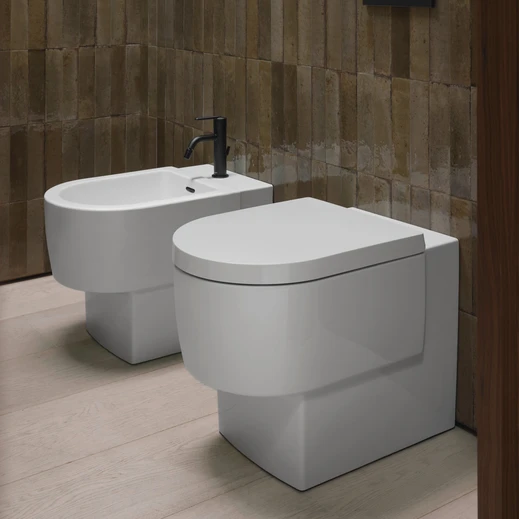 Vas wc pe pardoseala Duravit Balcoon Rimless 37x54cm, pentru rezervor ingropat, DuraShield, alb