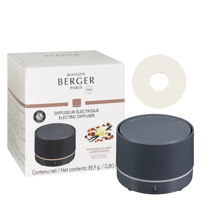 Difuzor electric fara fir Maison Berger Nomade Gris cu rezerva ceramica Poussiere d'Ambre