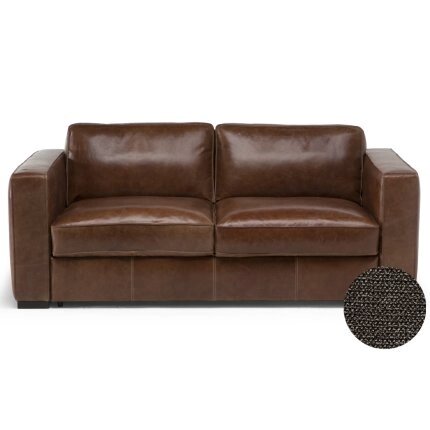 2. Canapea extensibilă Softaly cu 3 locuri, tapițerie Rionero gri 01