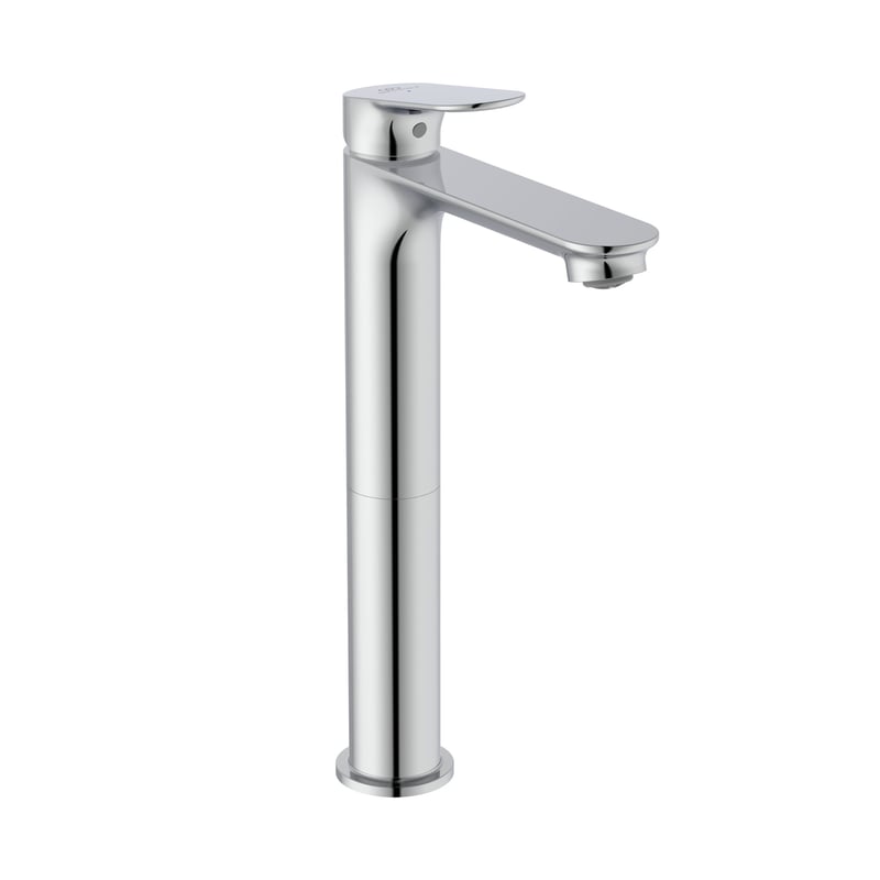 bordura inalta Baterie lavoar inalta Ideal Standard Ceralife O Bluestart pentru lavoar tip bol, ventil click-clack, crom