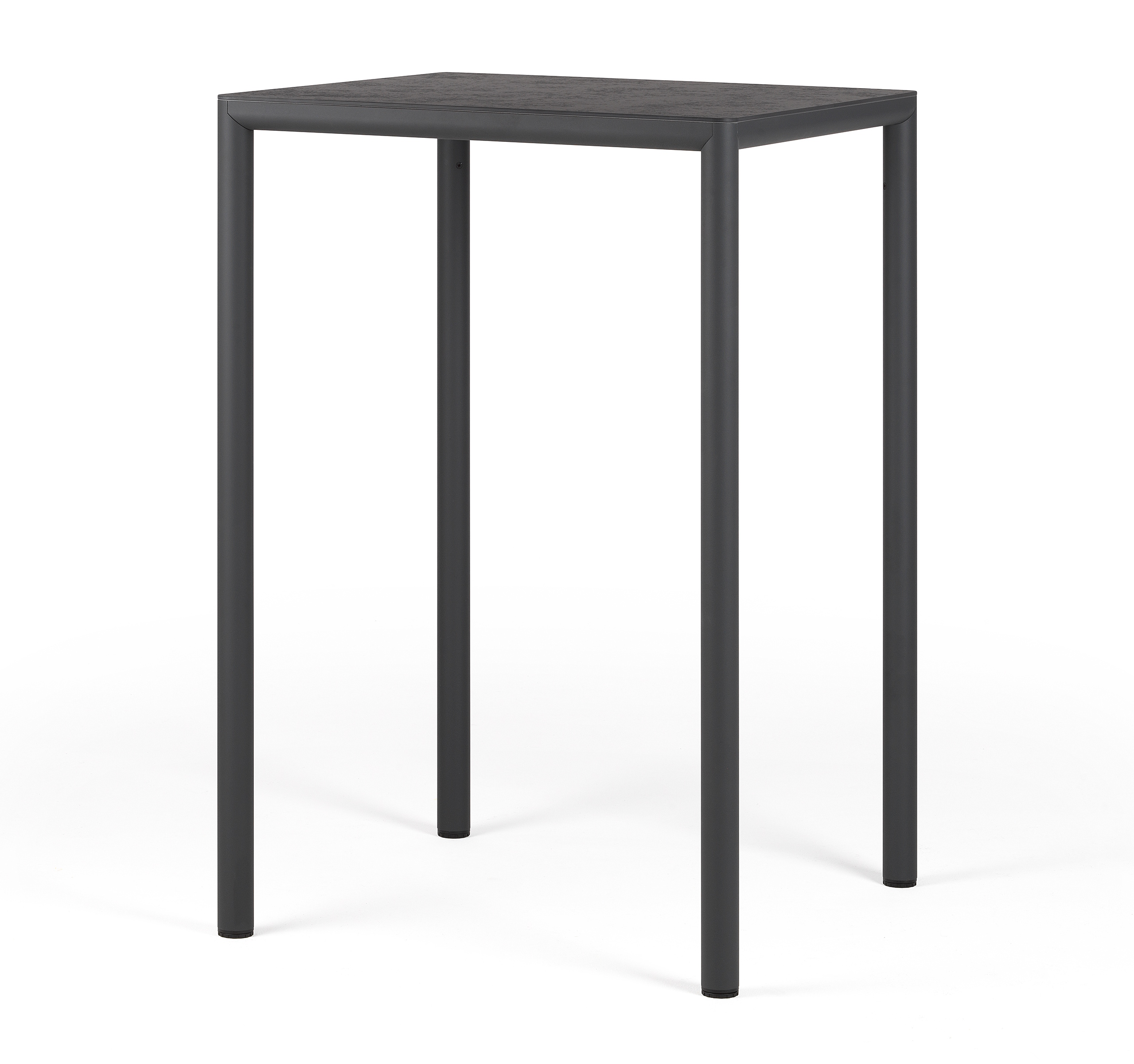 bordura inalta Masa inalta exterior Nardi Piave 70 High, 69x69cm, h107cm, baza aluminiu, top HPL Materia, antracite