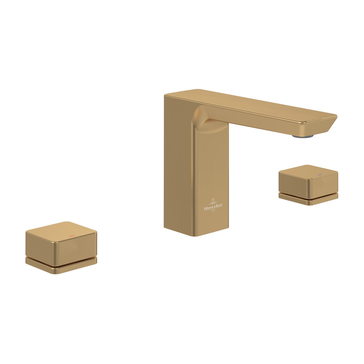 villeroy & boch wc Baterie lavoar Villeroy & Boch Subway 3.0 din 3 elemente, fara ventil, auriu periat