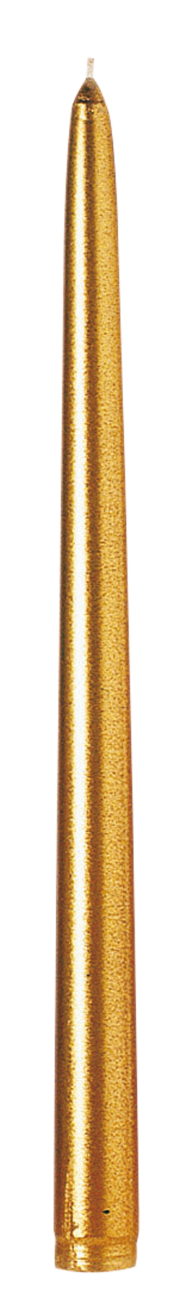 Poze Set 12 lumanari conice La Francaise Colorama Flambeau d22mm h29cm 8 ore auriu