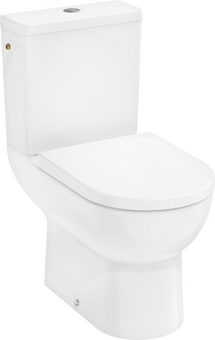 Set complet vas wc Hansgrohe GladeLake S AquaChannel Flush Rimless cu rezervor asezat si capac alb