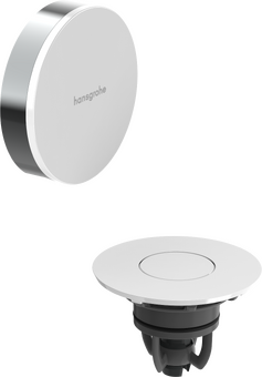 Ventil click-clack si ornament preaplin pentru cada Hansgrohe Flexaplus  crom-alb