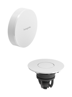 Ventil click-clack si ornament preaplin pentru cada Hansgrohe Flexaplus  alb mat-alb