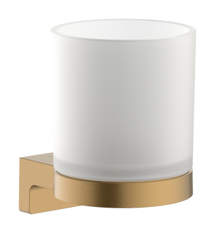 Pahar cu suport de perete Hansgrohe AddStoris S  bronz periat