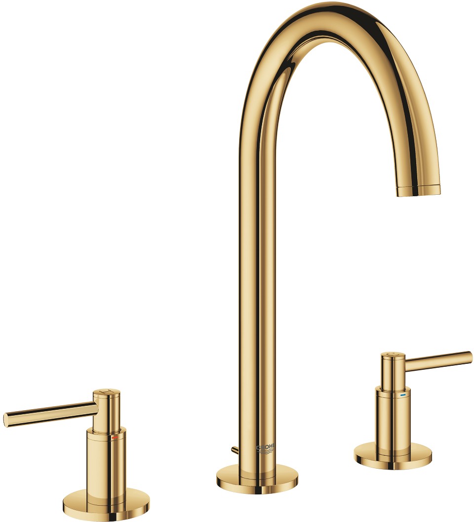 Poze Baterie lavoar Grohe Atrio M din 3 elemente ventil pop-up cool sunrise