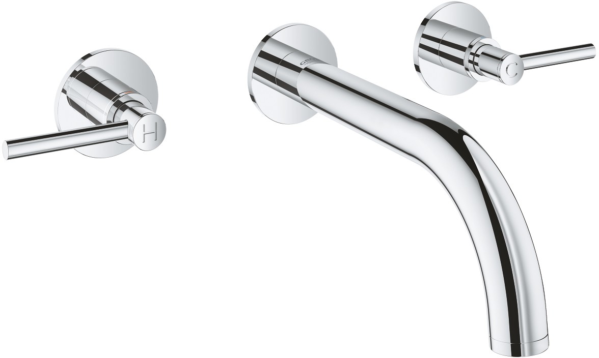 Poze Baterie lavoar Grohe Atrio S din 3 elemente 180mm de perete necesita corp ingropat crom