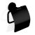 Suport hartie igienica cu aparatoare Decor Walther Basic, negru mat