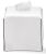 Cutie servetele Decor Walther Nappa KB, 14x14x14cm, piele, alb