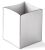 Cos de gunoi Decor Walther Nappa PK, 28x24x24cm, piele, alb