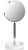 Oglinda cosmetica Decor Walther Stone KSA, h 40cm, marire 4x, alb-crom