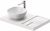 Blat ceramic Duravit Aurena 800x500mm, HygieneGlaze Plus, orientare stanga, alb mat