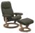 Fotoliu recliner cu taburet Stressless Consul Classic M cadru Oak tapiterie piele Paloma Dark Olive