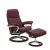 Fotoliu recliner cu taburet Stressless Consul Signature M cadru Brown, tapiterie piele Batik Bordeaux