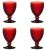 Set 4 pahare vin rosu Villeroy & Boch Boston Coloured rosu, 132mm, 0.31 litri