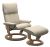 Fotoliu recliner cu taburet Stressless Admiral M Classic, baza Oak stain, tapiterie piele Batick Cream