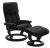 Fotoliu recliner cu taburet Stressless Admiral M Classic, baza Black stain, tapiterie piele Batick Black