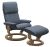 Fotoliu recliner cu taburet Stressless Admiral M Classic, baza Oak stain, tapiterie piele Paloma Sparrow Blue