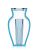 Vaza Kartell I Shine design Eugeni Quitllet, 20x33cm, albastru transparent