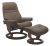 Fotoliu recliner cu taburet Stressless Sunrise M Classic, baza Walnut stain, tapiterie piele Batick Mole