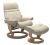 Fotoliu recliner cu taburet Stressless Sunrise M Classic, baza Oak stain, tapiterie piele Batick Cream