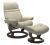 Fotoliu recliner cu taburet Stressless Sunrise M Classic, baza Wenge stain, tapiterie piele Paloma Light Grey