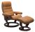 Fotoliu recliner cu taburet Stressless Opal M Classic, baza Brown stain, tapiterie piele Batick New Caramel