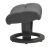 Taburet Stressless Sunrise M Classic, baza Grey stain, tapiterie piele Batick Grey