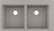 Chiuveta bucatarie Hansgrohe S510-F770 SilicaTec 370/370, cu 2 cuve, 51x88x19cm, concrete grey