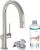 Baterie bucatarie Hansgrohe Aqittura M91 210 cu 3 cai si sistem filtrare, dus extractibil 1 jet si sBox, inox optic