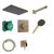 Sistem de dus incastrat Hansgrohe Raindance Alive Q Design ShowerSet 210/340 1jet cu baterie termostatata, bronz periat