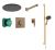 Sistem de dus incastrat Hansgrohe Raindance Alive S Design ShowerSet 300 1jet cu baterie termostatata Ecostat Comfort E, bronz periat