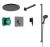 Sistem de dus incastrat Hansgrohe Raindance Alive S Design ShowerSet 300 1jet cu baterie termostatata Ecostat Comfort E, negru periat