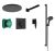 Sistem de dus incastrat Hansgrohe Raindance Alive S Design ShowerSet 300 1jet cu baterie termostatata Ecostat Comfort E, negru mat