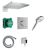 Sistem de dus incastrat Hansgrohe Raindance E Design ShowerSet 300 1jet cu baterie termostatata Ecostat Comfort E, crom