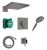 Sistem de dus incastrat Hansgrohe Raindance E Design ShowerSet 300 1jet cu baterie termostatata Ecostat Comfort E, negru periat