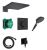Sistem de dus incastrat Hansgrohe Raindance E Design ShowerSet 300 1jet cu baterie termostatata Ecostat Comfort E, negru mat