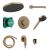 Sistem de dus incastrat Hansgrohe Pulsify S Design ShowerSet 260 1jet cu baterie termostatata Ecostat Comfort S, bronz periat