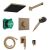 Sistem de dus incastrat Hansgrohe Pulsify E Design ShowerSet 260 1jet cu baterie termostatata Ecostat Comfort E, bronz periat