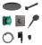 Sistem de dus incastrat Hansgrohe Raindance Alive S Design ShowerSet 300 1jet cu baterie termostatata ShowerSelect Comfort E, negru periat