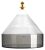 Bol cu capac Kartell Trullo design Fabio Novembre, d25cm, h27cm, transparent-gri