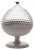 Bol cu picior si capac Kartell Pumo design Fabio Novembre, d21cm, h29cm, transparent-alb