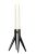 Suport lumanari Kartell Abbracciaio design Philippe Starck & Ambroise Maggiar, h 25cm, negru mat