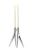 Suport lumanari Kartell Abbracciaio design Philippe Starck & Ambroise Maggiar, h 25cm, argintiu lucios