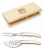 Set cutite pizza Claude Dozorme Berlingot, maner rasina natural, 2 piese, cutie lemn fag