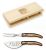 Set cutite pizza Claude Dozorme Berlingot, maner rasina cappuccino, 2 piese, cutie lemn fag