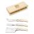 Set cutite branzeturi Claude Dozorme Berlingot, maner rasina natur, 3 piese, cutie lemn fag