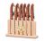 Set cutite friptura Claude Dozorme Grillade cu maner din lemn exotic, 6 piese, suport lemn